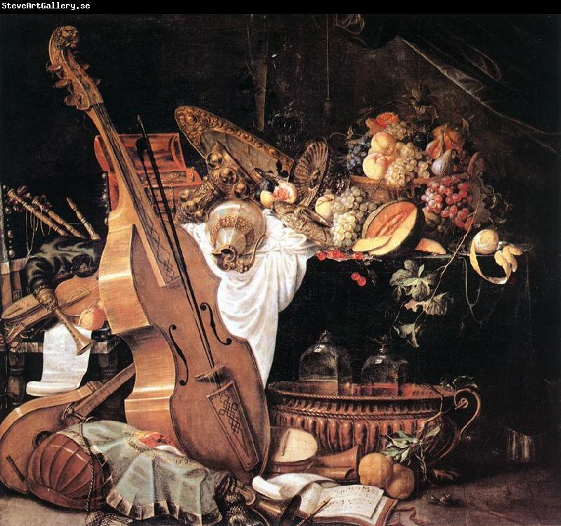 HEEM, Cornelis de Vanitas Still-Life with Musical Instruments sg